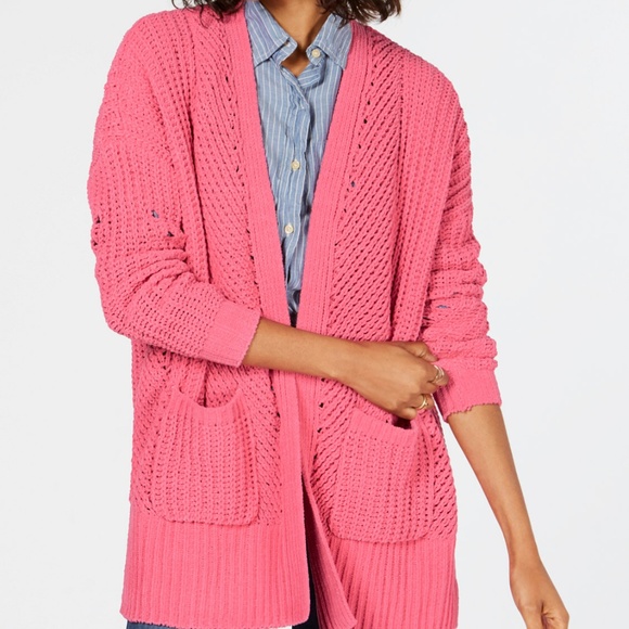 Chenille open-front cardigan - Picture 2 of 3